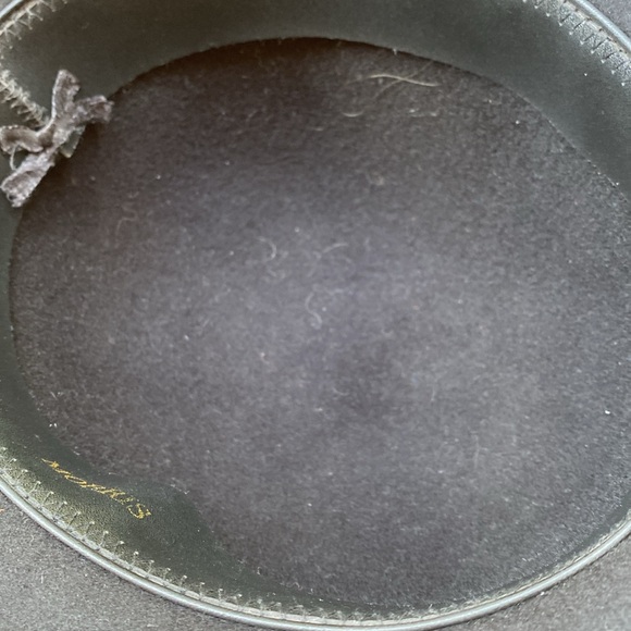 Morris rolled short brim bowler style hat black felt cap 21.5 - Picture 10 of 15